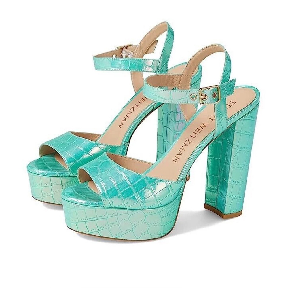 Stuart Weitzman Ryder 95 Platform Sandal Capri Ice